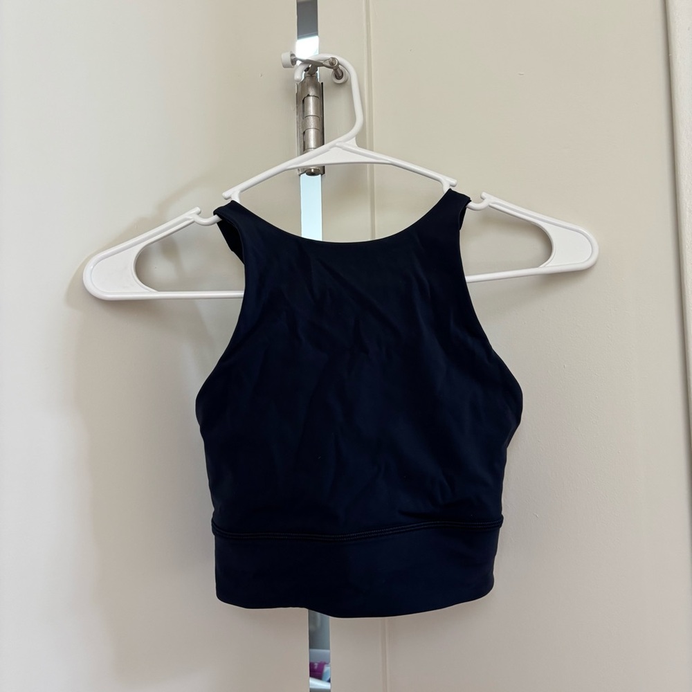 lululemon athletica Navy Blue High Neck Sports Bra (Energy)